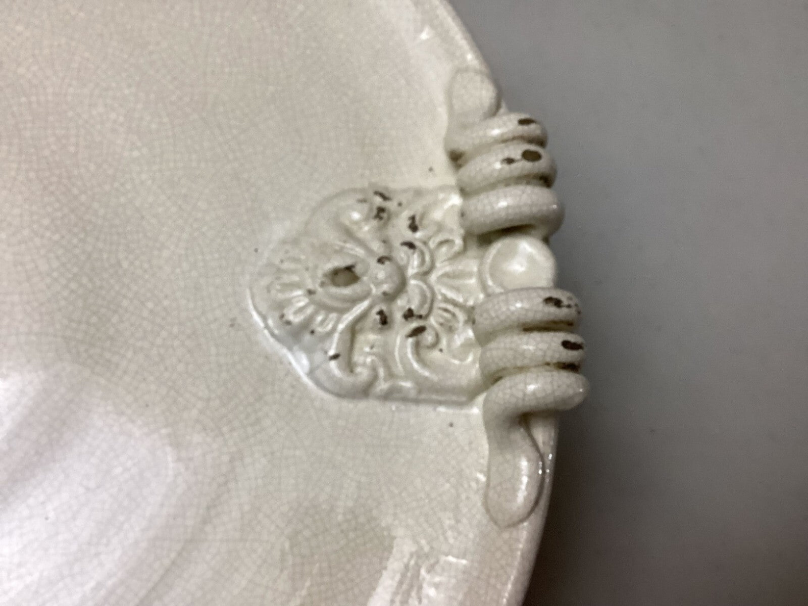 Leona Lavorato A Mano Crackle Glaze Cake Stand 13x5 Inches Made In Italy