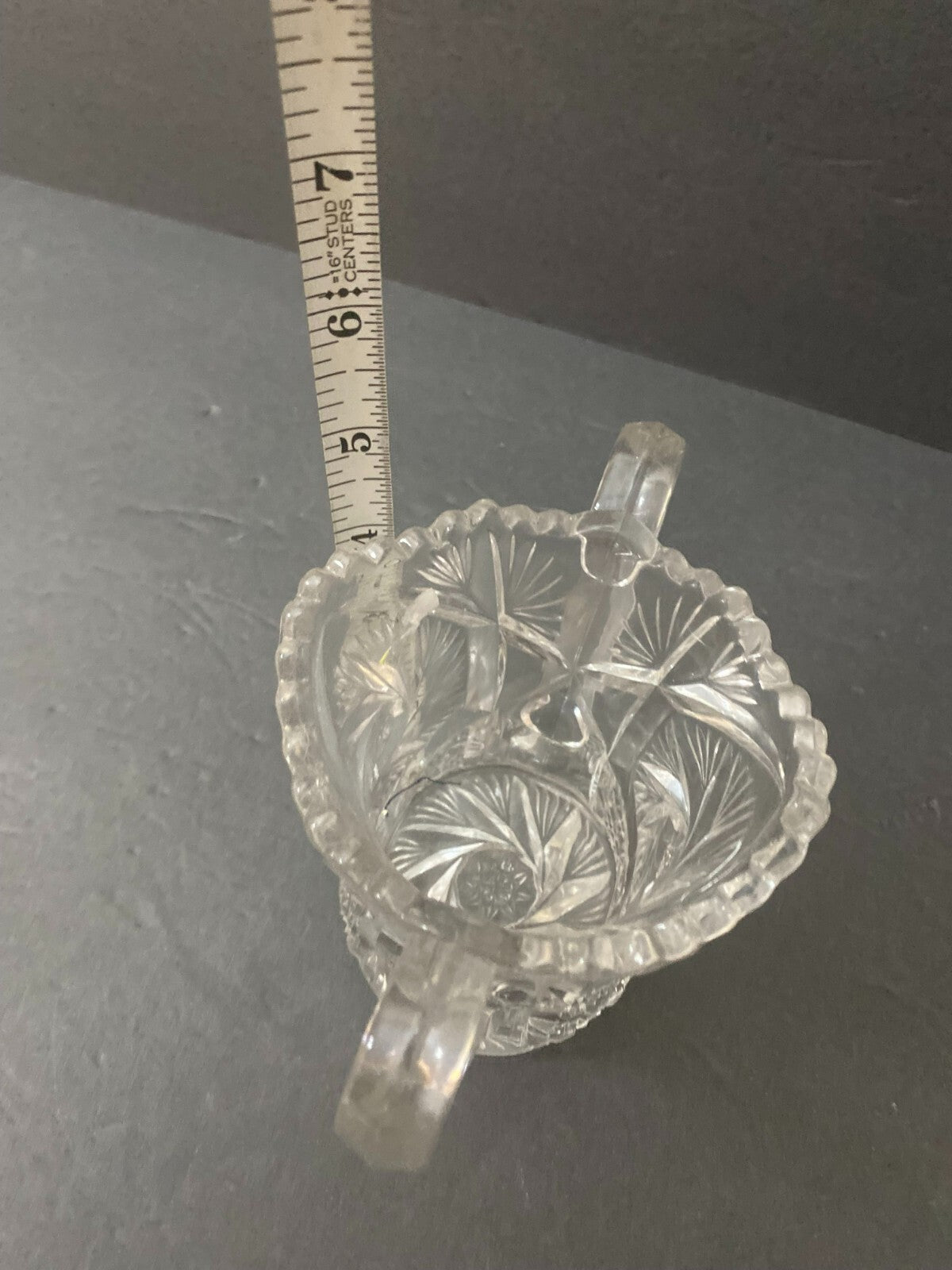 Vintage 2 Handles Glass Sugar Dish