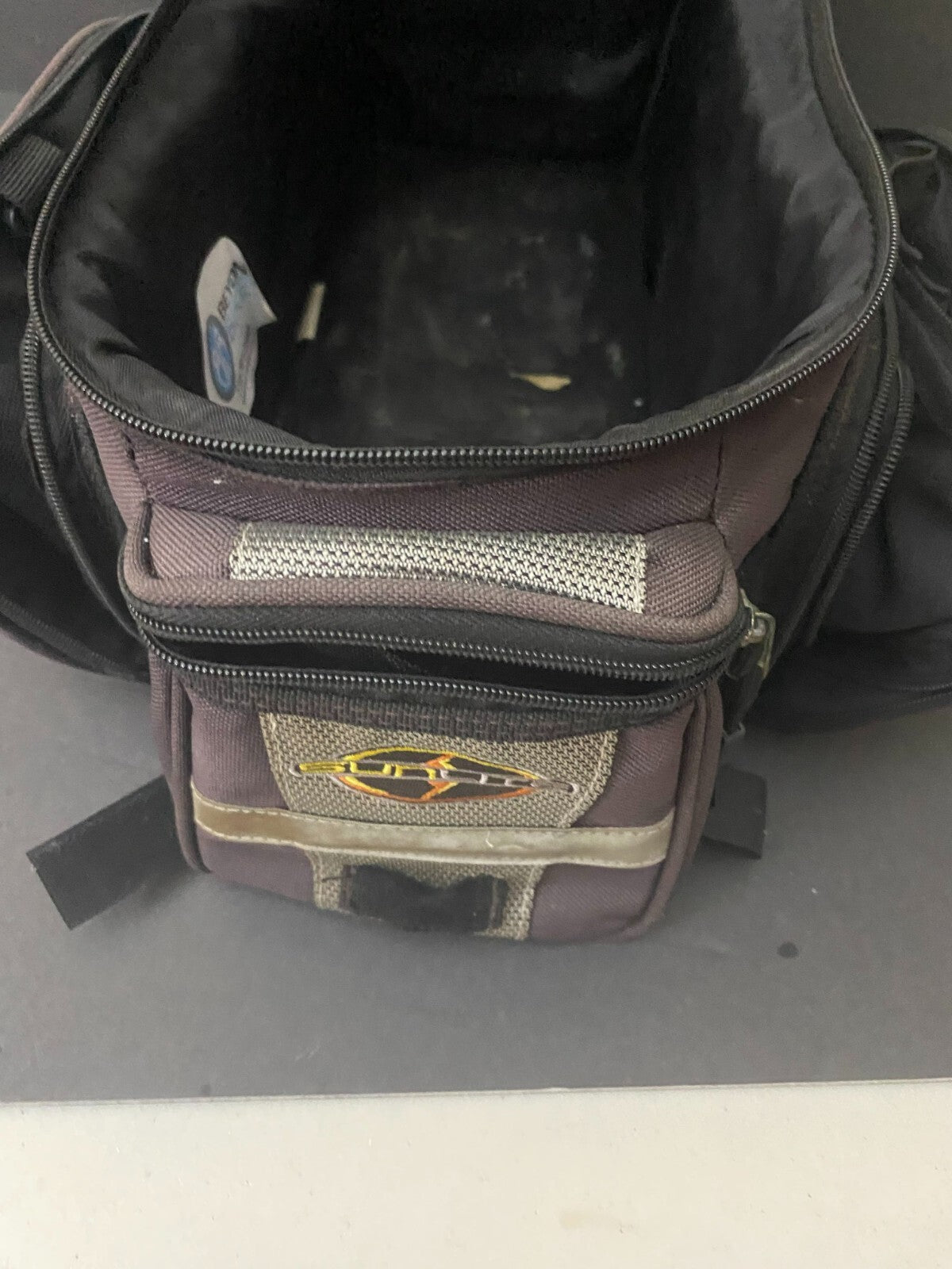 Sunlite Purple Black Zip Closure Camera Bag With Multiple Compartments