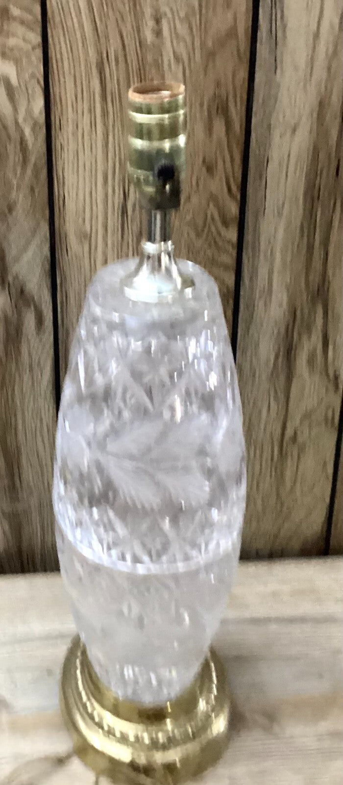 Mid Century White Pressed Glass Electric Operated Table Lamp
