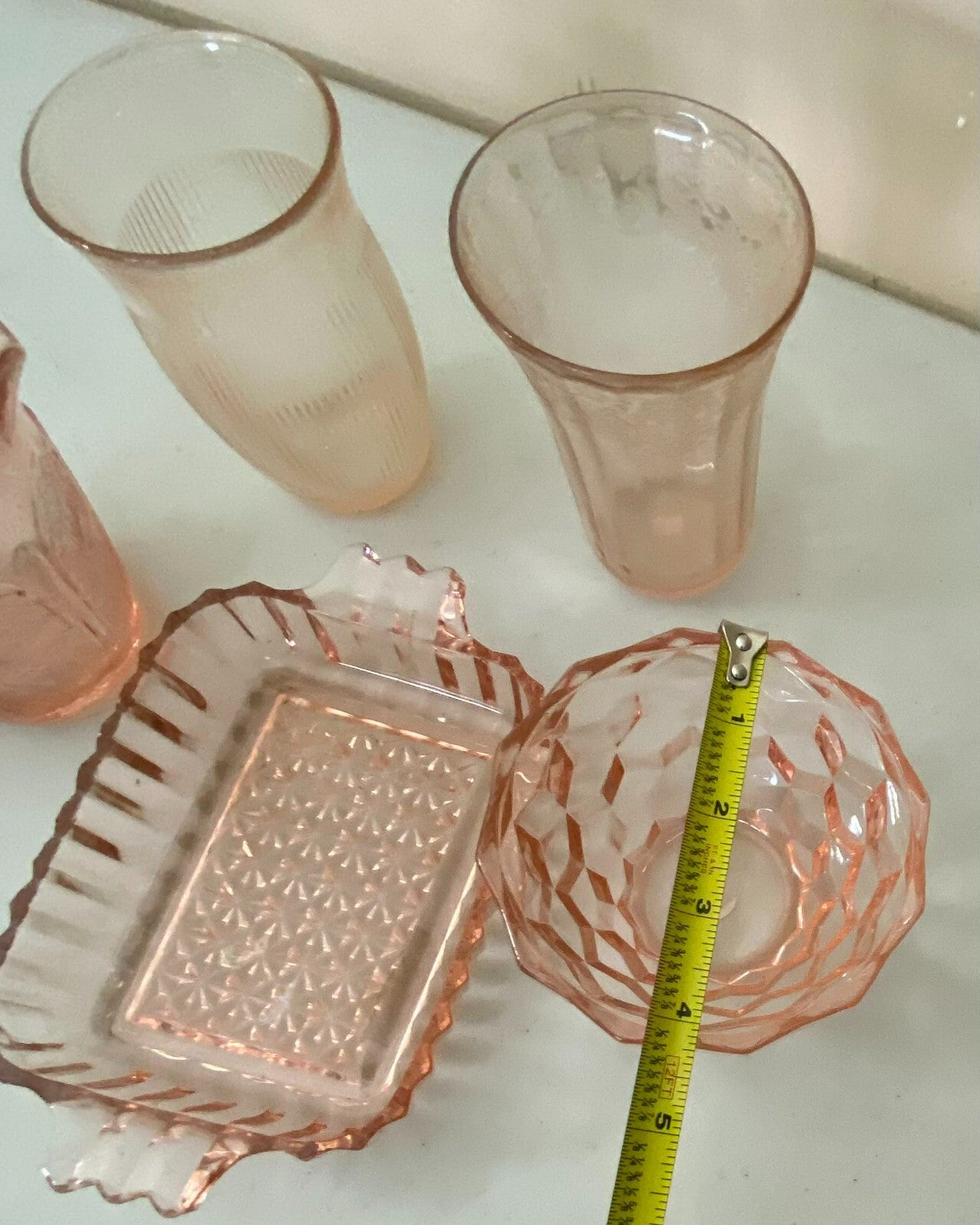 Set Of 5 Serving Depression Glass