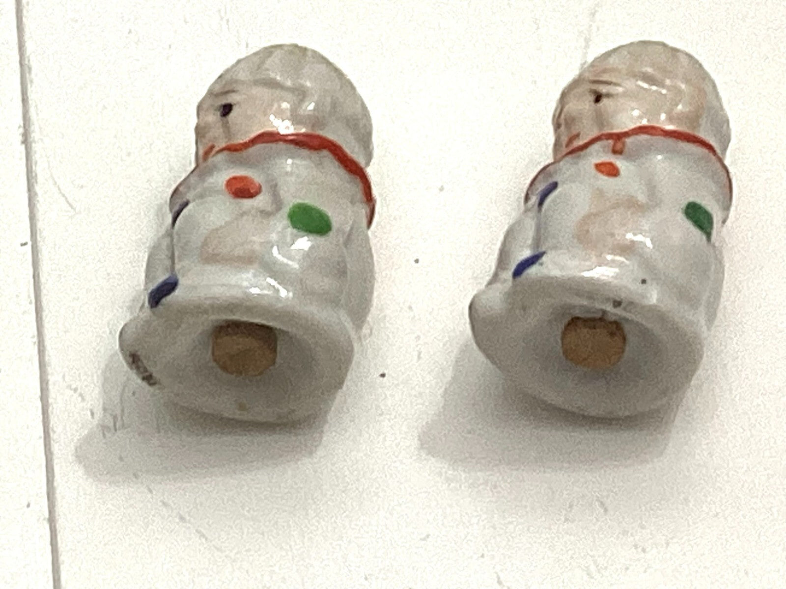 Vintage Sitting Sad Clowns Salt And Pepper Shakers Set