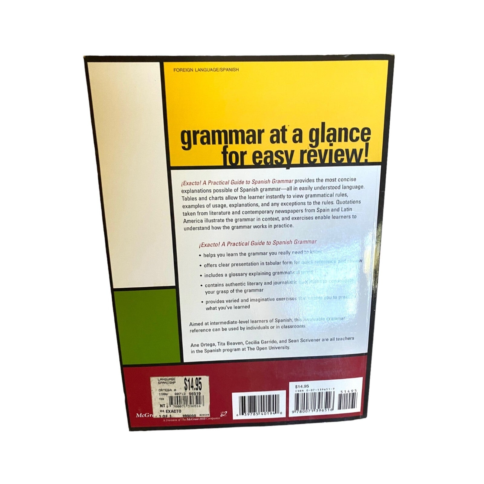 Book Exacto! A Practical Guide to Spanish Grammar