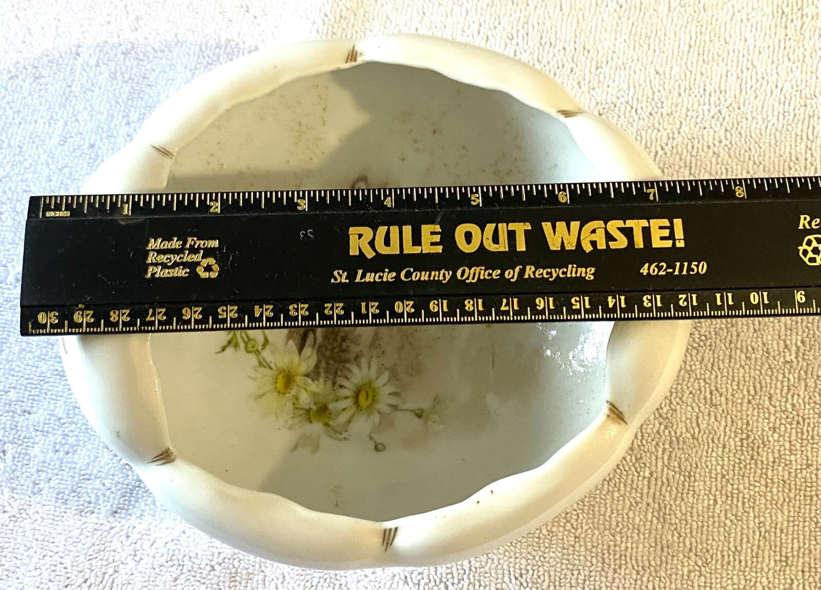 Antique Bavaria White FLoral Royal Austrian Four footed bowl