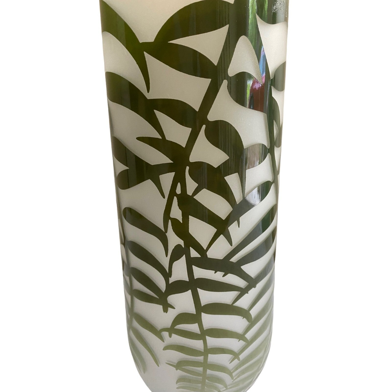 Tall Floral blown Glass