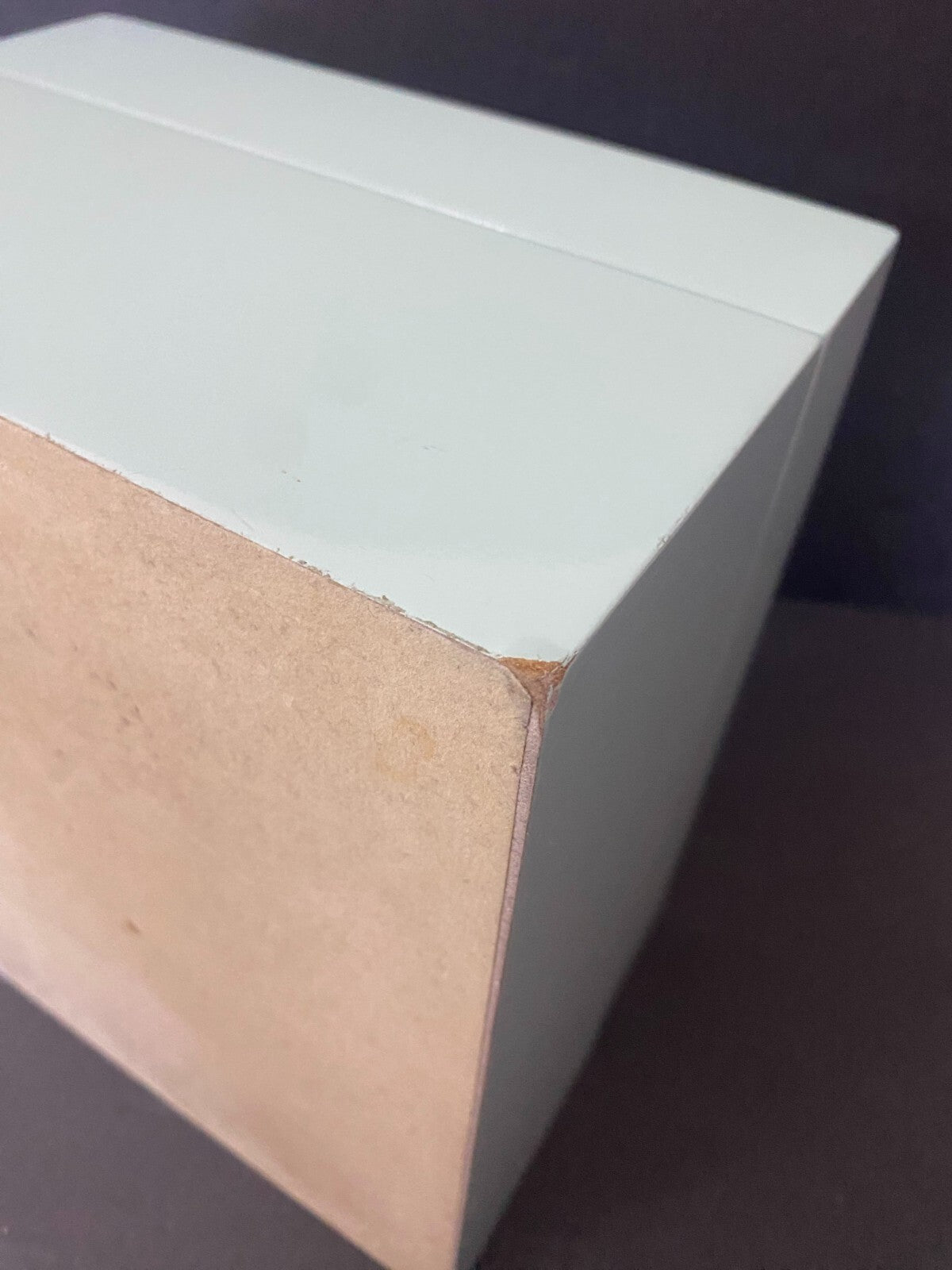 White Blue Rectangular Shape Post Card Theme Lacquer Decorative Box