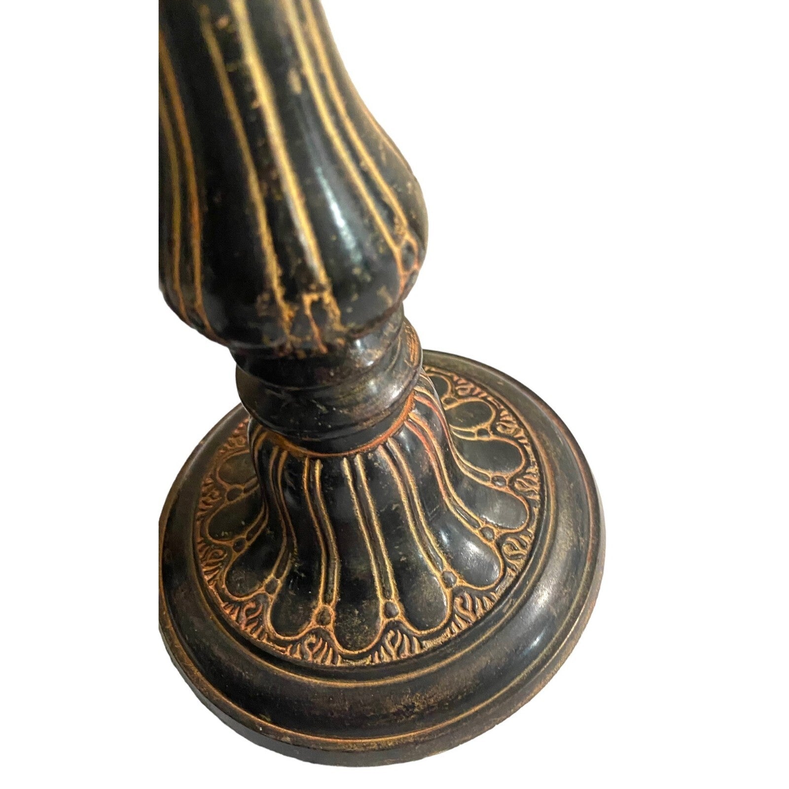 Stunning set of 3 Mid Century brass candle holders