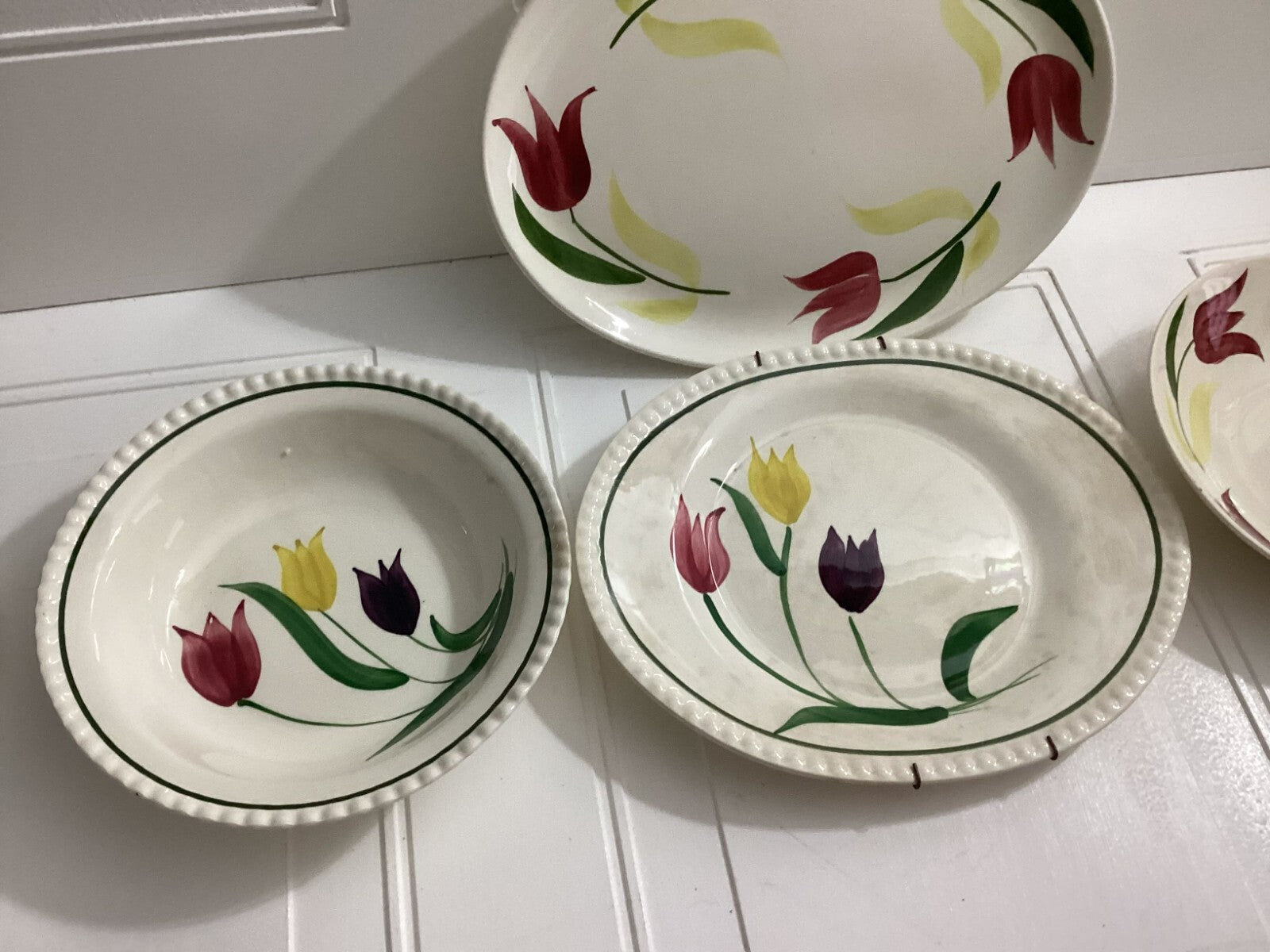 Lot Of 2 sets Floral Rio By Stetson China Co And Blue Ridge Plates And Bowls