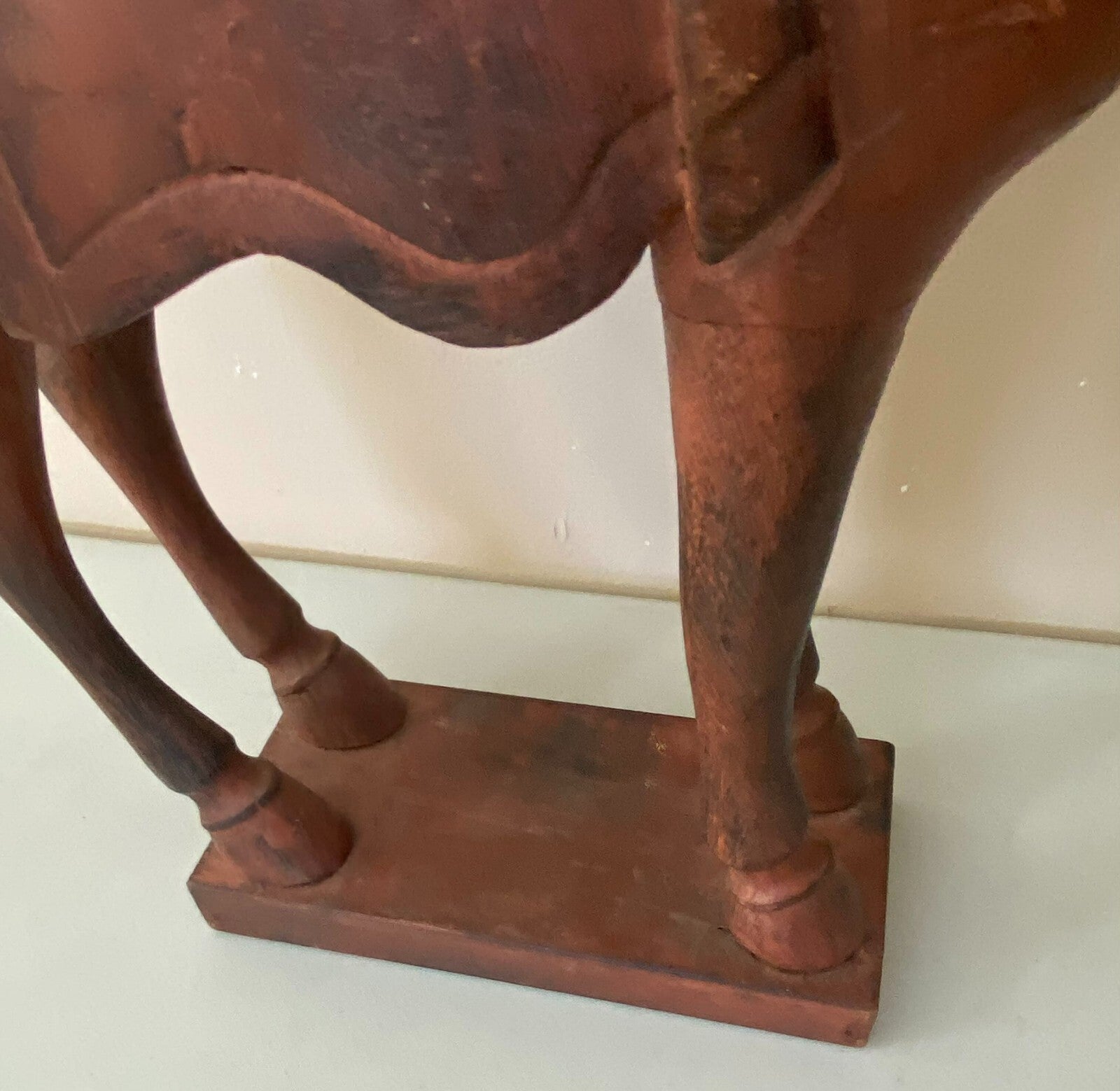 Wooden Brown Collectible Hand Carved Horse