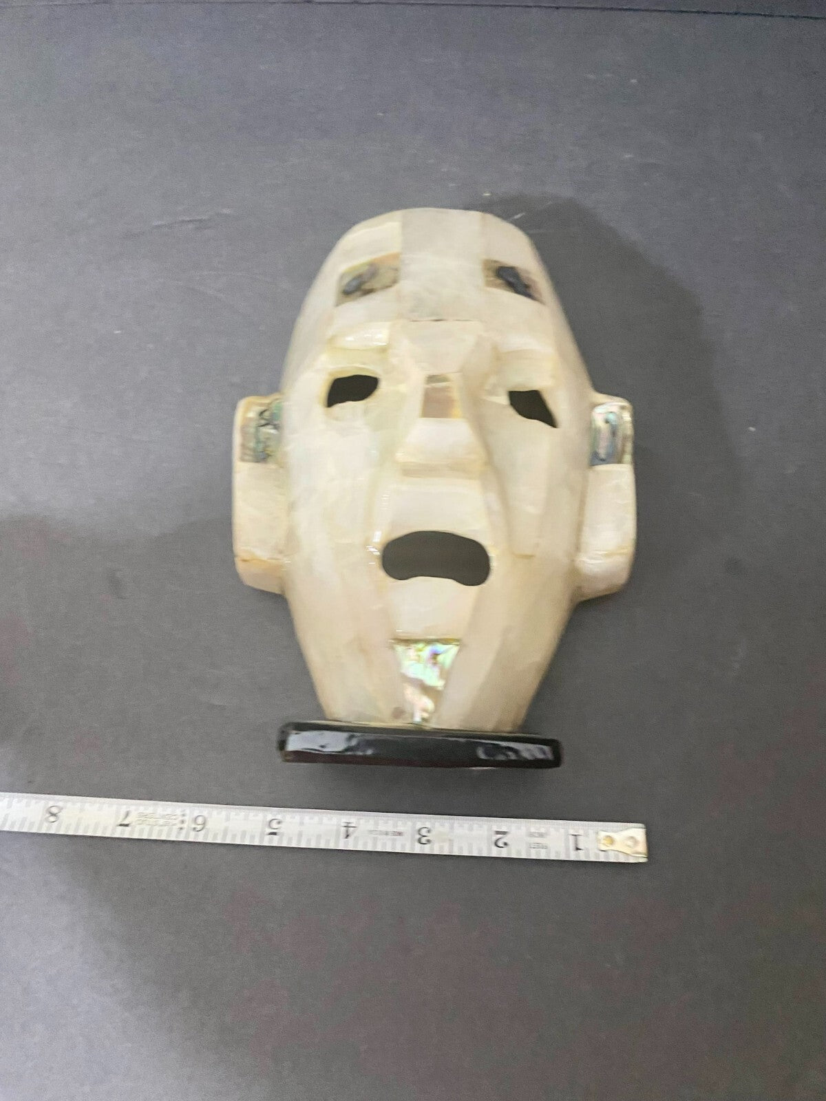 Tessellated White Free Standing Collectible Display Decoration Stone Mask