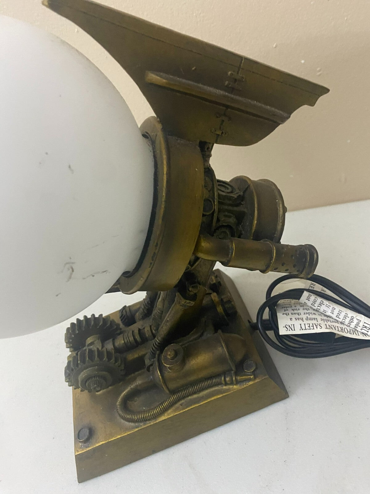 Steampunk Airship Illuminated Display Tabletop Lamp 11”