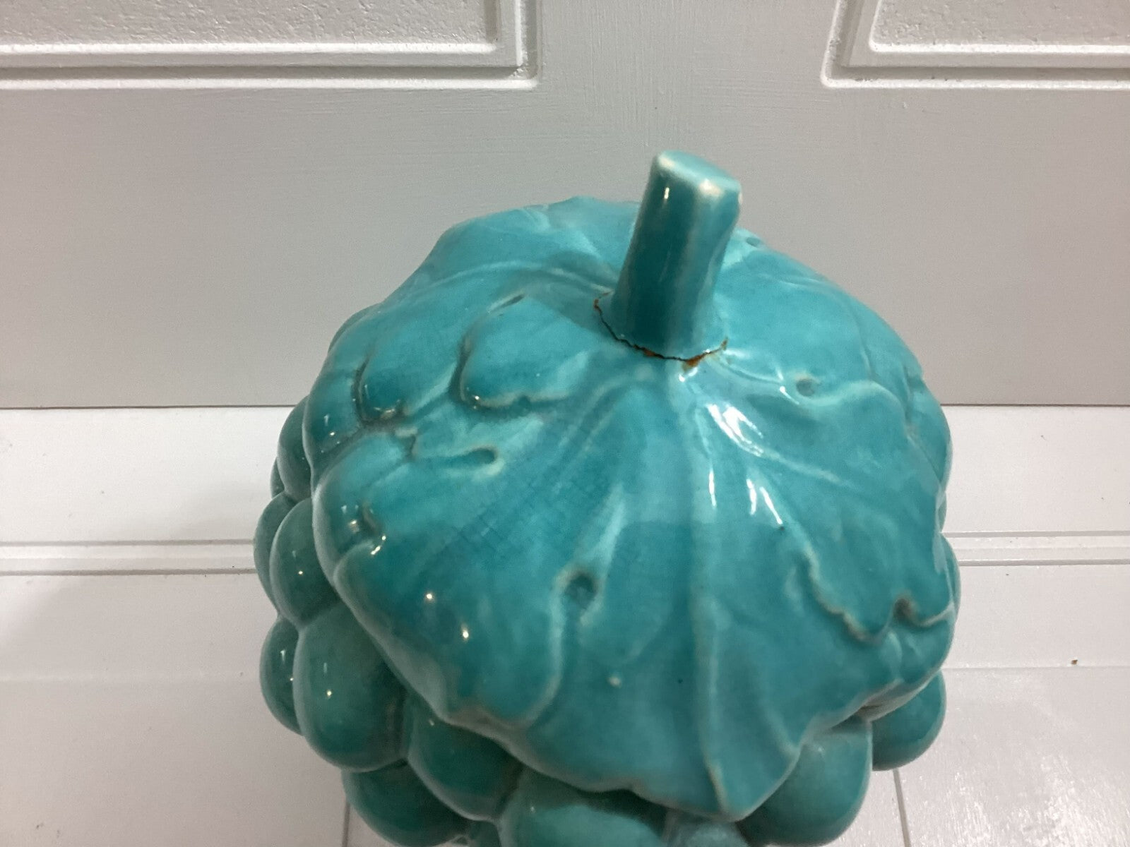 Vintage Red Wing Pottery Green Grapes 12 Inch Cookie Jar
