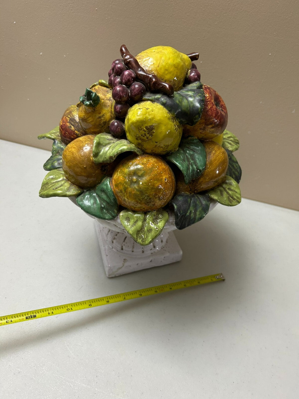 Vintage 14” Italian Tera Cotta Fruit Basket