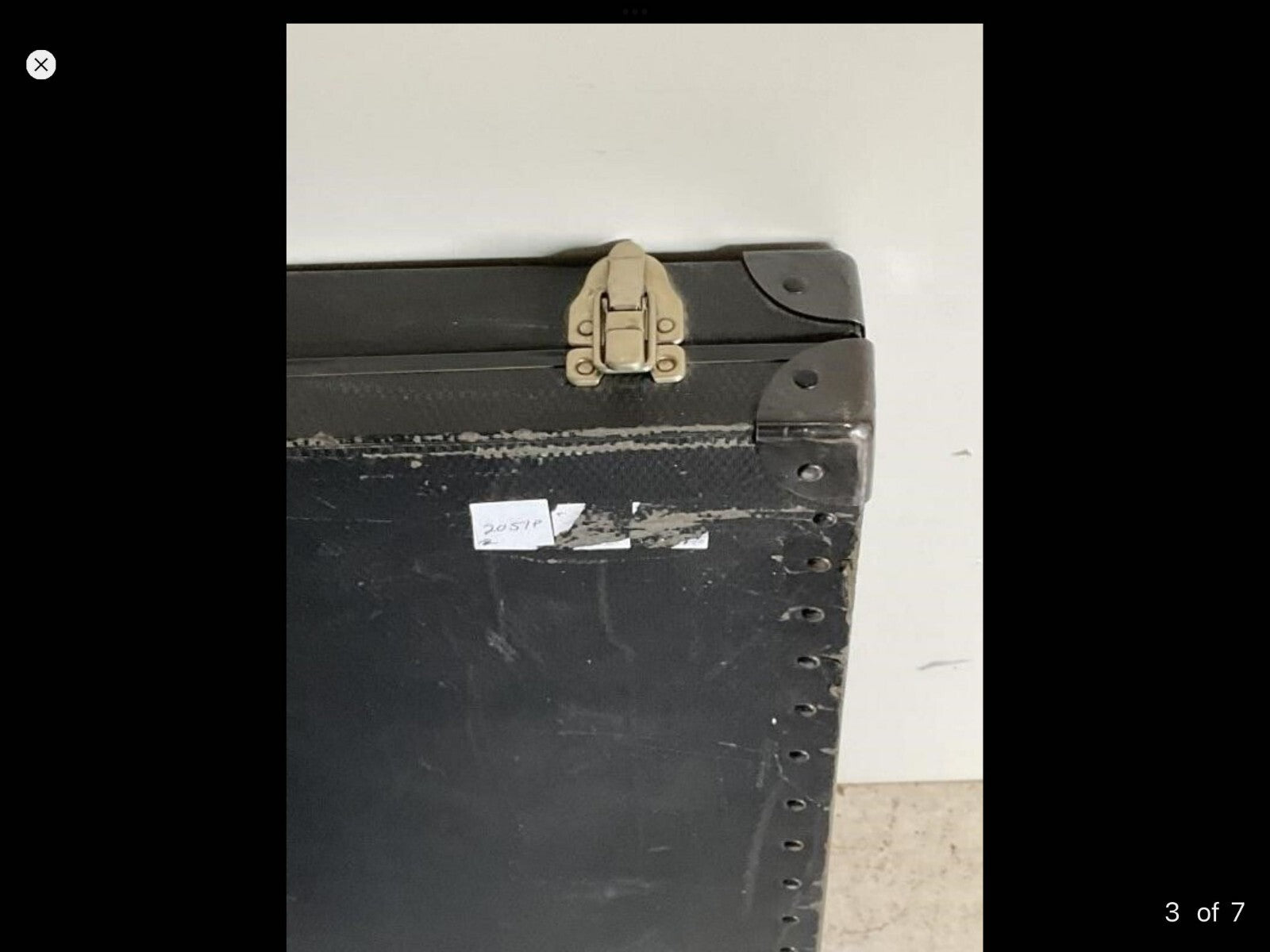 Vintage Large Black Rectangular Arts/Poster Carrying Case 37x25x3/4