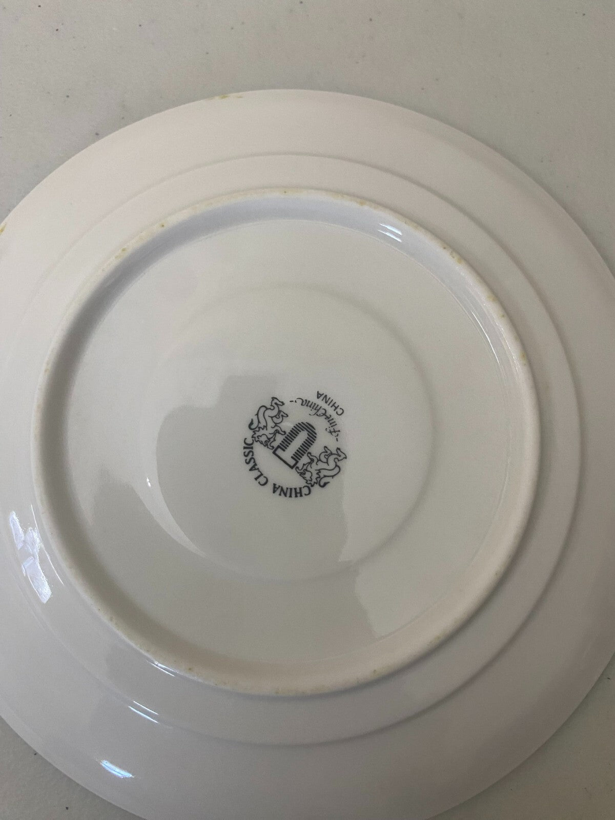 China Classic White With Floral Design Set Of 4 Fine China Cups And Saucers