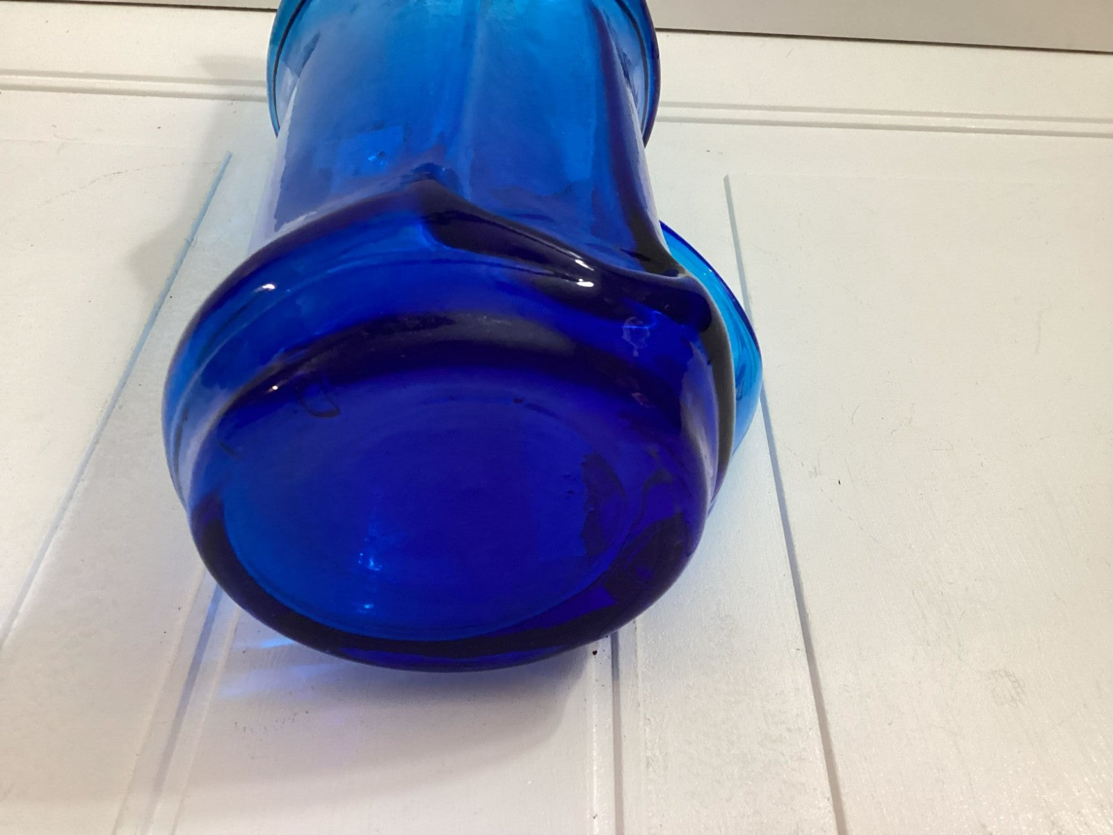 Vintage MCM Italian Empoli Blue Pitcher