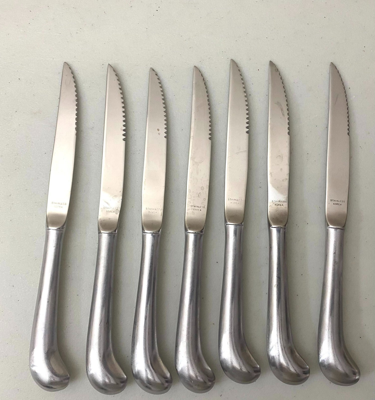Set Of 9 Stainless Steel Dinner Knives And Serving Set
