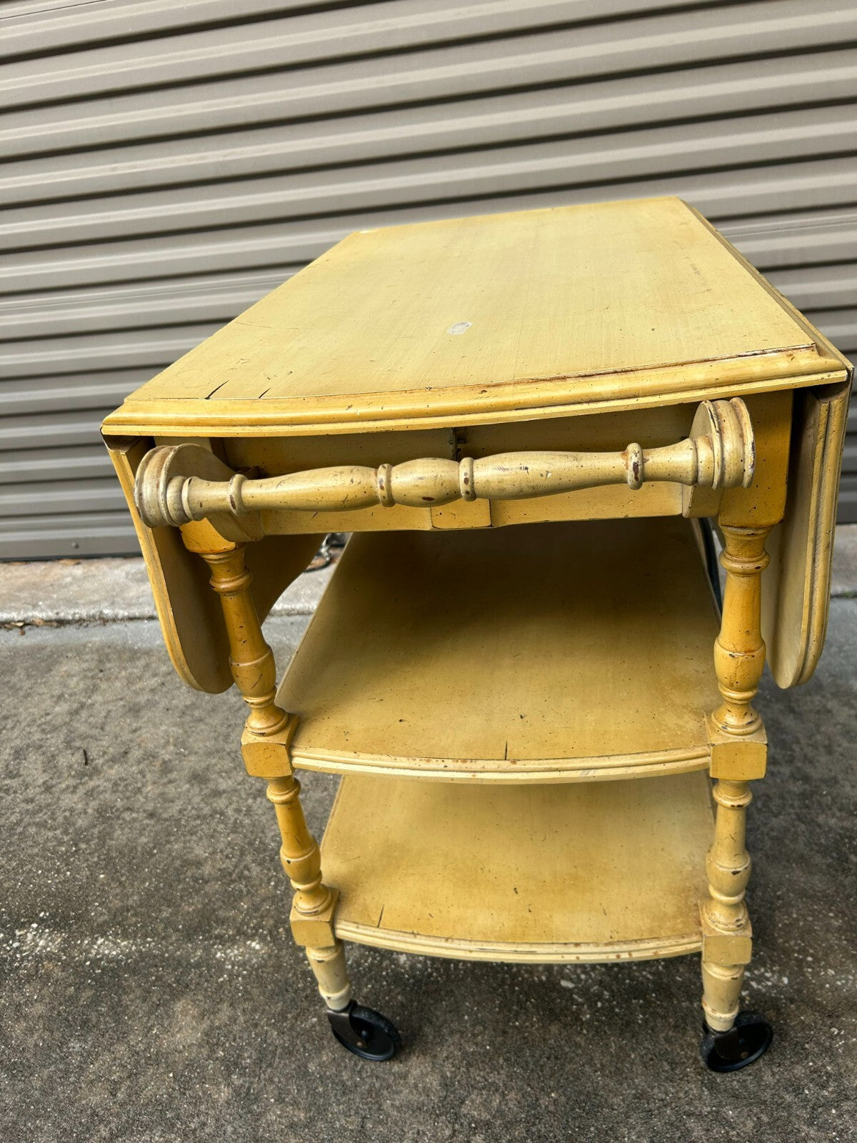 Vintage Ethan Allan Wooden Tea Cart