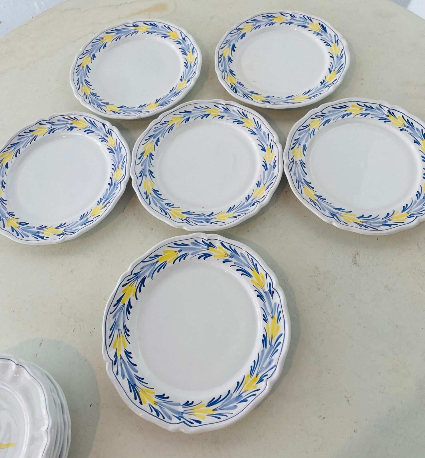 6 Dinner 6 Salad Plates By Made In Italy 8”, 10.5”