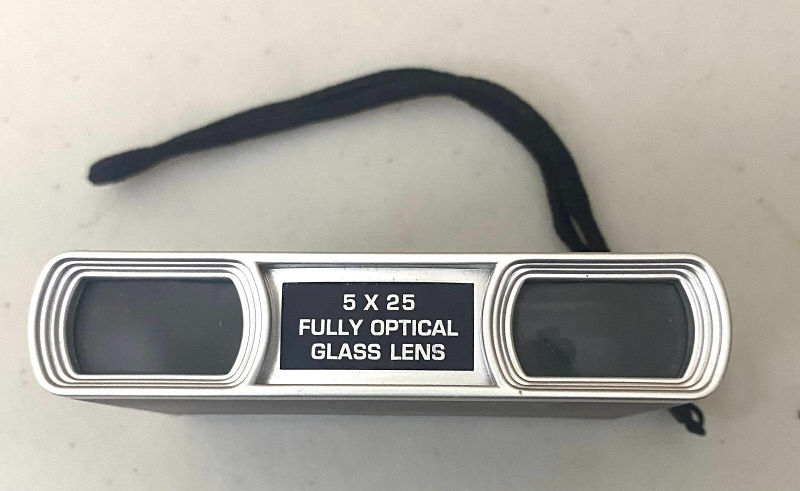 Bell + Howell Silver Black Portable 5X25 Fully Optical Glass Lens With Pouch
