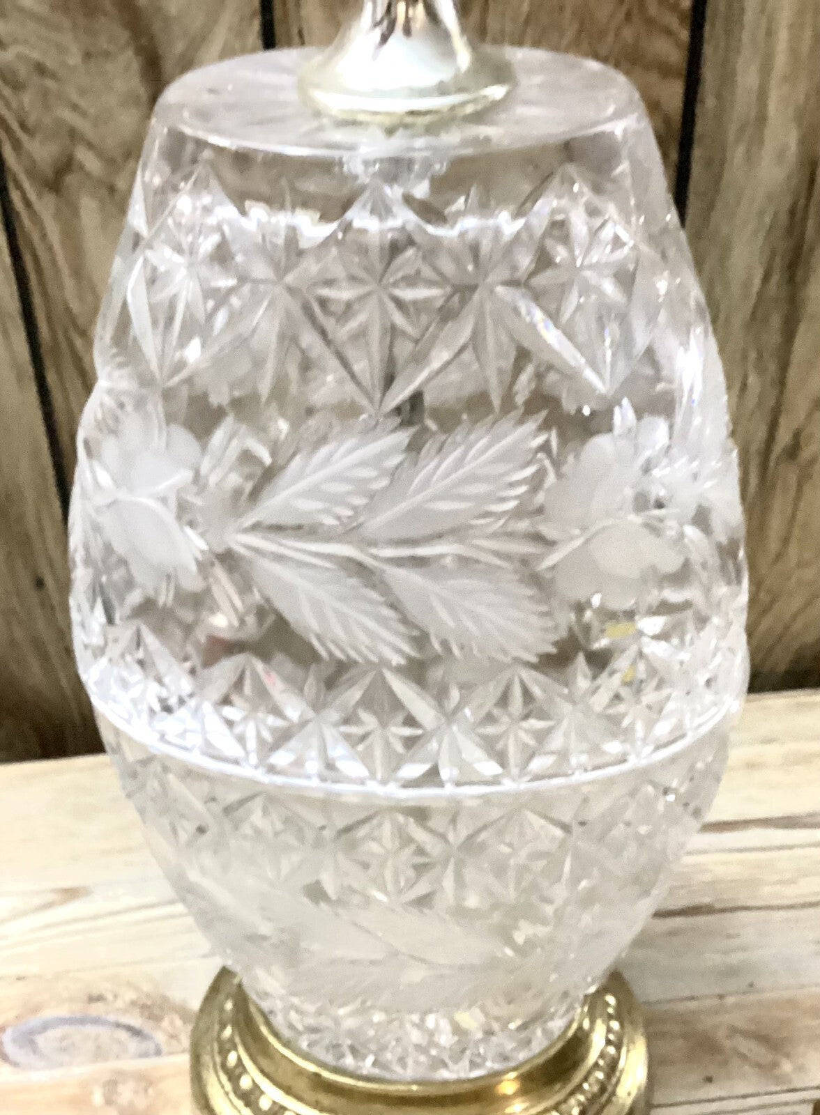 Mid Century White Pressed Glass Electric Operated Table Lamp