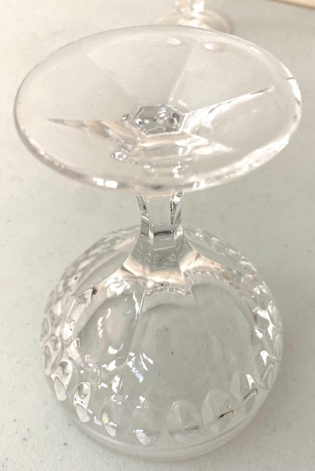 Lot Of 4 Zwiesel Footed Round 5 Inch Cut Glass