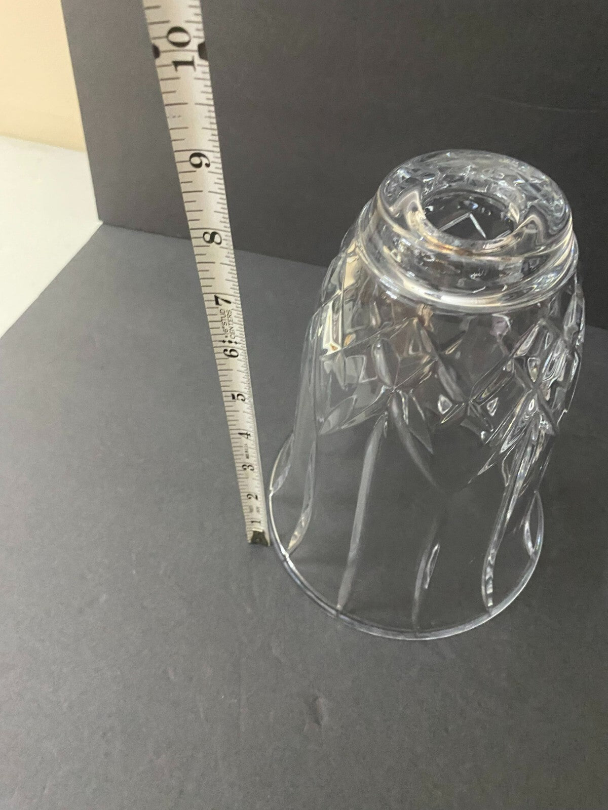 Vintage Lead Crystal Hurricane Candle Holder 2 Pieces 12 Inches Tall