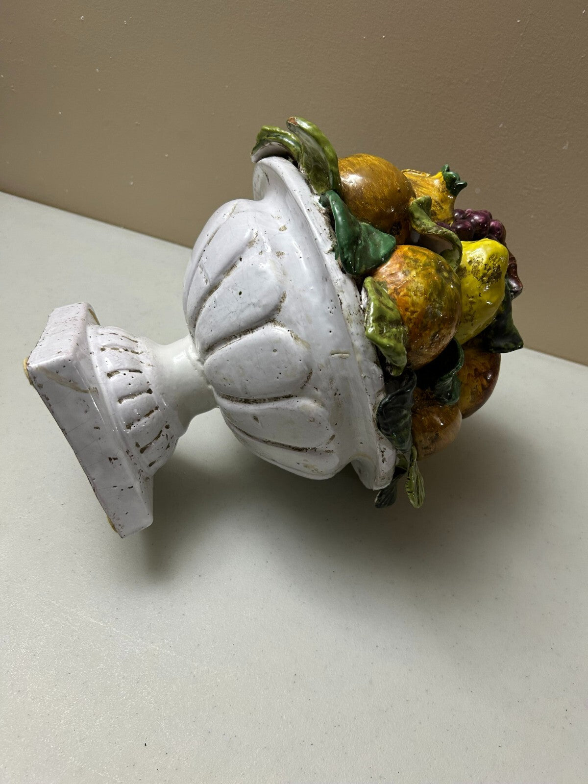 Vintage 14” Italian Tera Cotta Fruit Basket