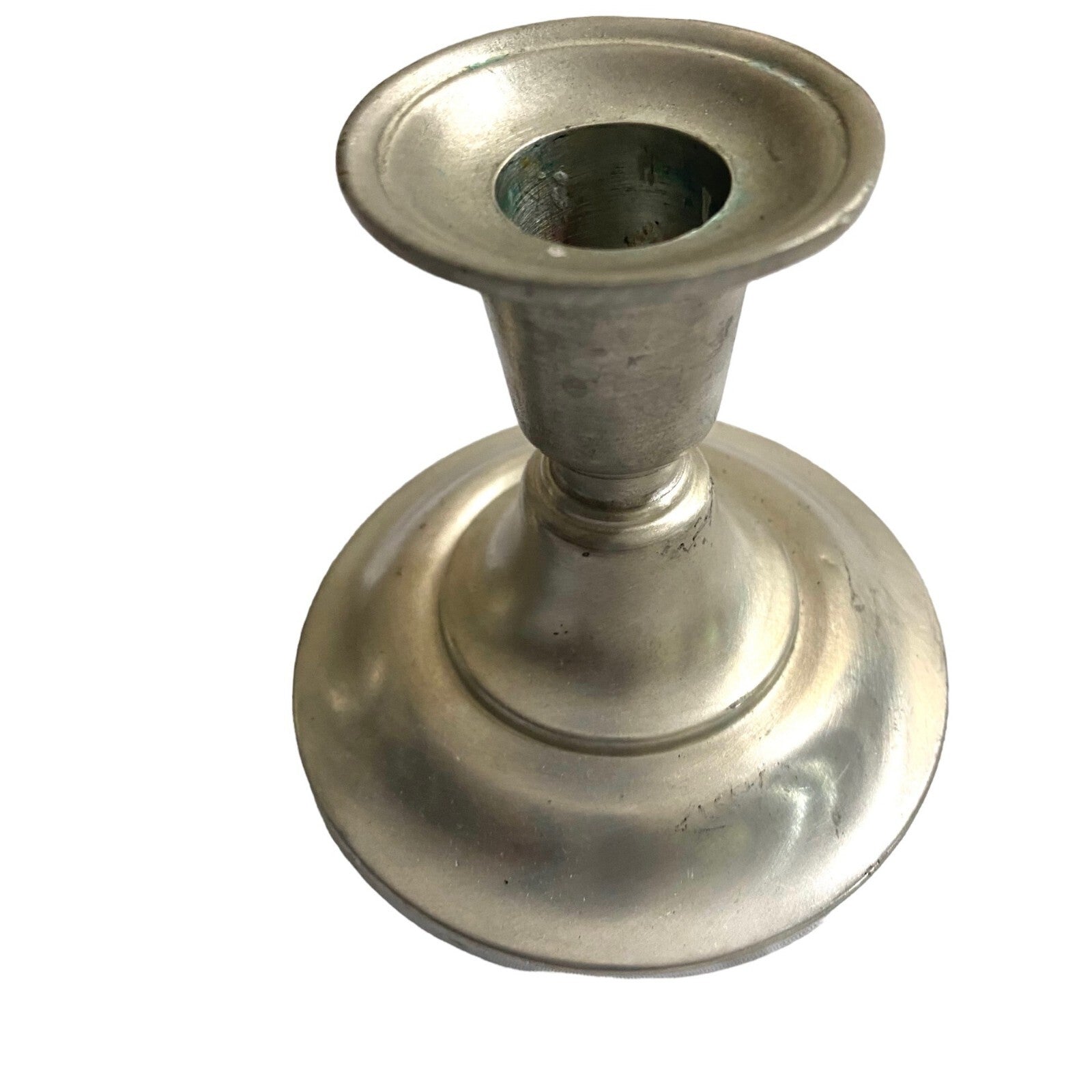 Pair of pewter Short Candle Holder