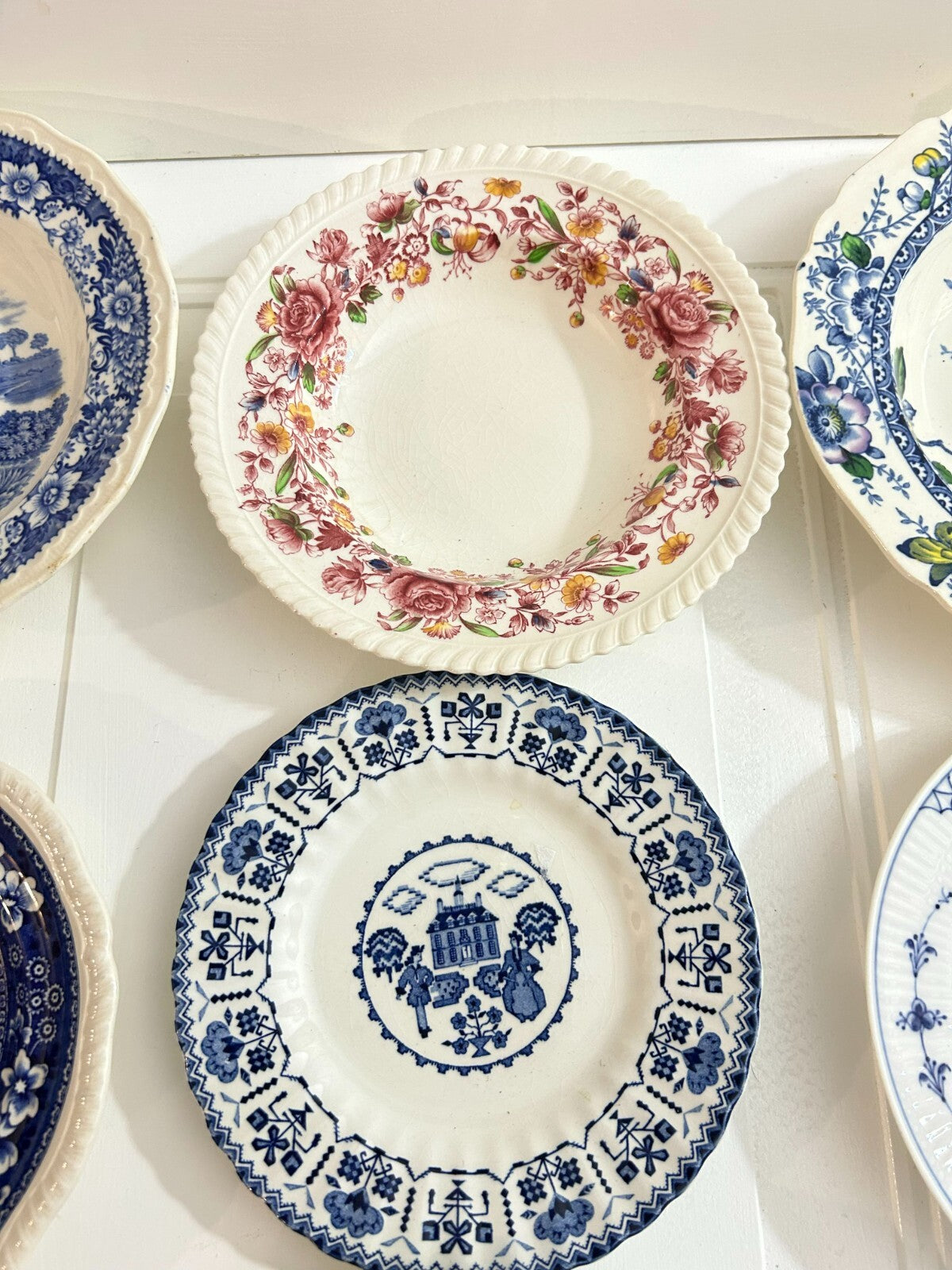 Lot Of 7 Various Assorted Fine China Porcelain Plates