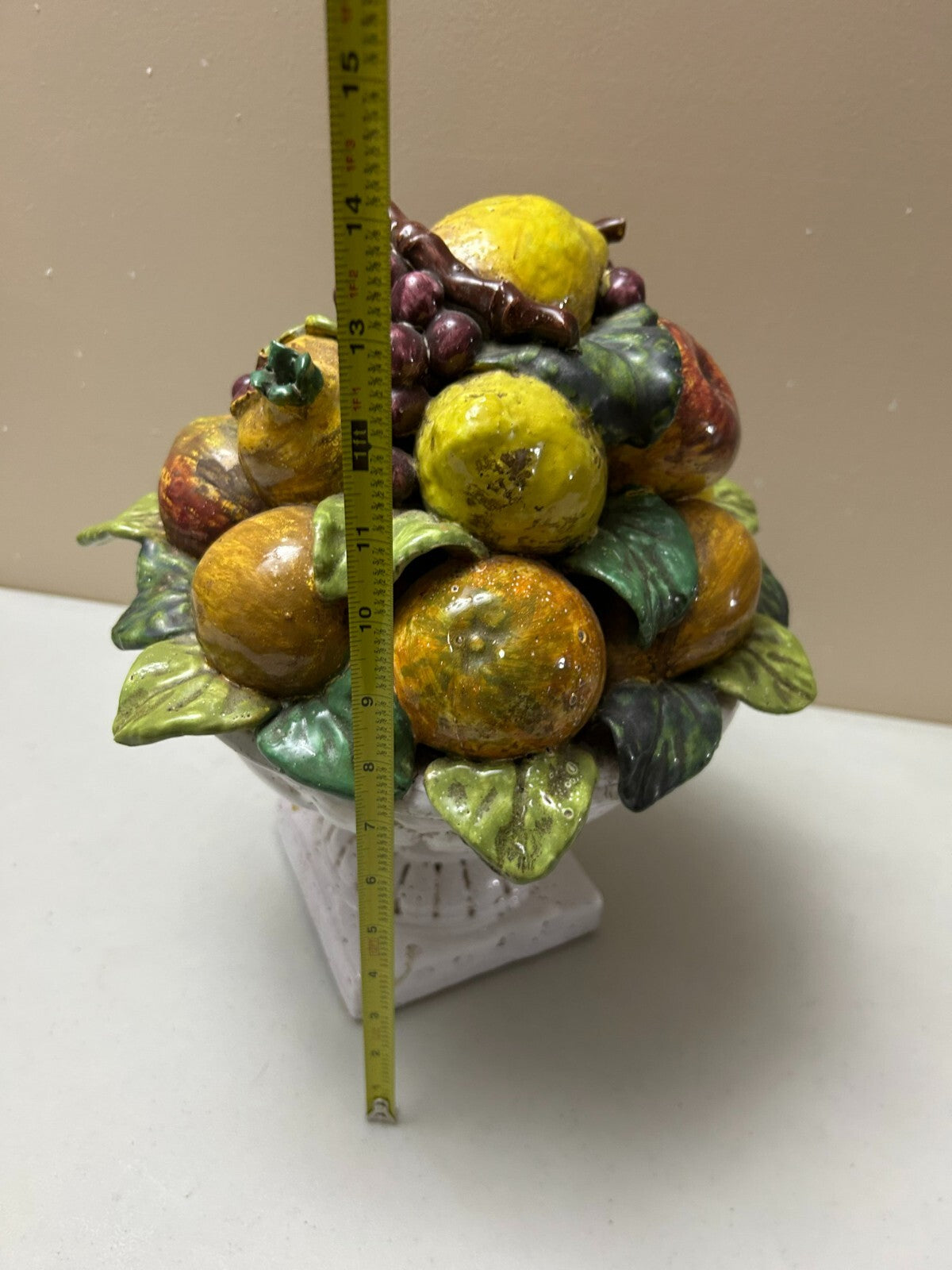 Vintage 14” Italian Tera Cotta Fruit Basket