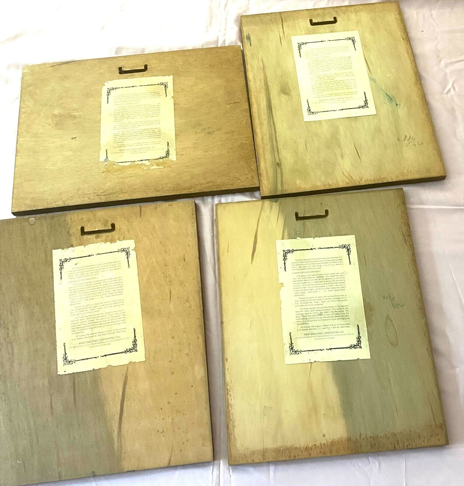Lot of 4 Laminated Arts Old Boston Series by Robert E. Kennedy