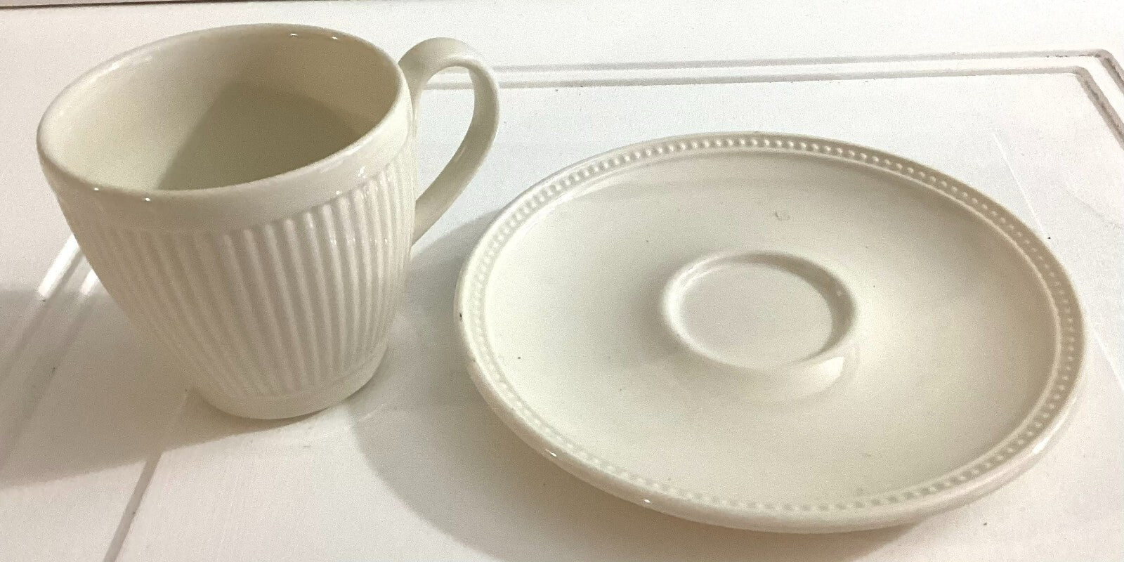 Wedgwood Windsor Cream Color Tea Cup & Saucer