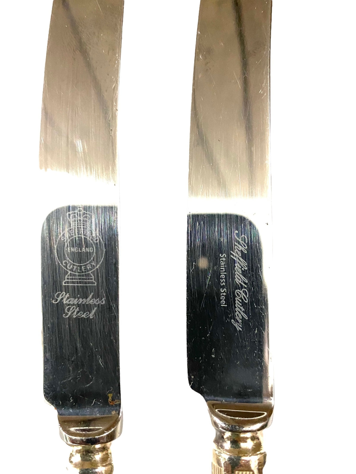 Set of 2 Matching Sheffield Cutlery Dinner Knives Flatware
