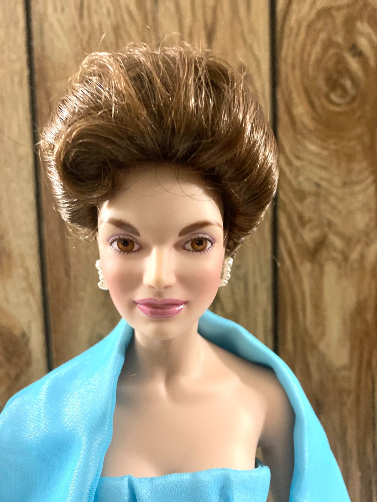 Franklin Heirloom Jacqueline Kennedy Porcelain Blue Dress Doll