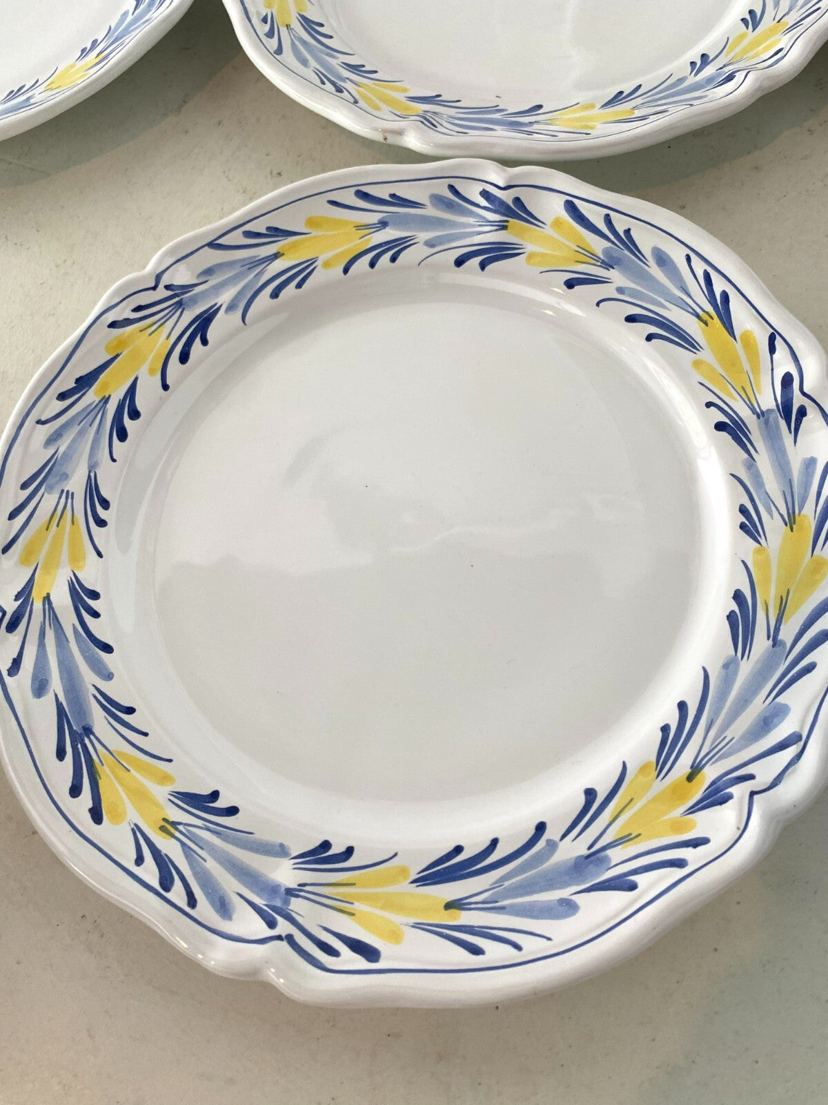6 Dinner 6 Salad Plates By Made In Italy 8”, 10.5”