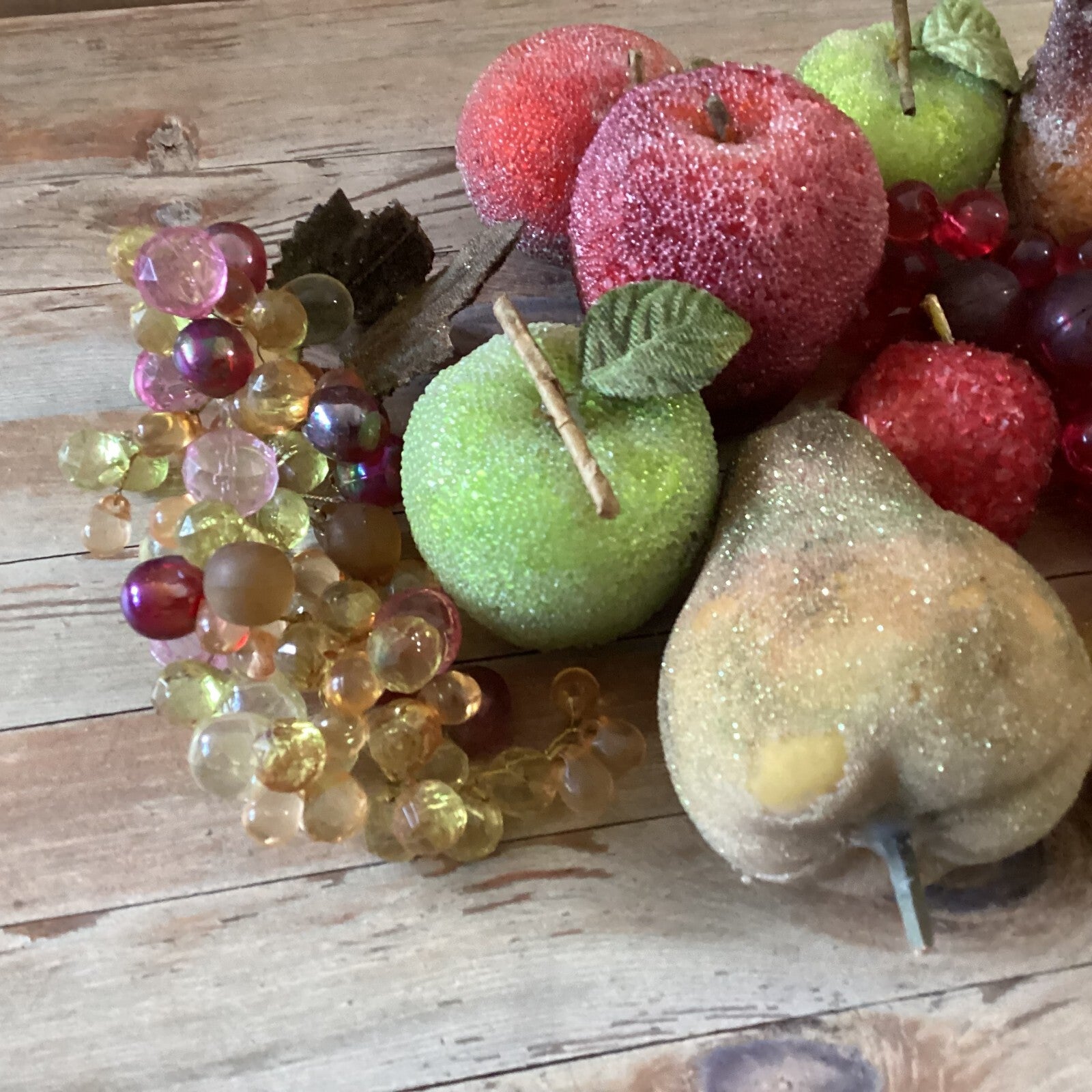 Assorted Kitchen And Dining Table Decoration Centerpiece Frosted Fruits 12 Pcs