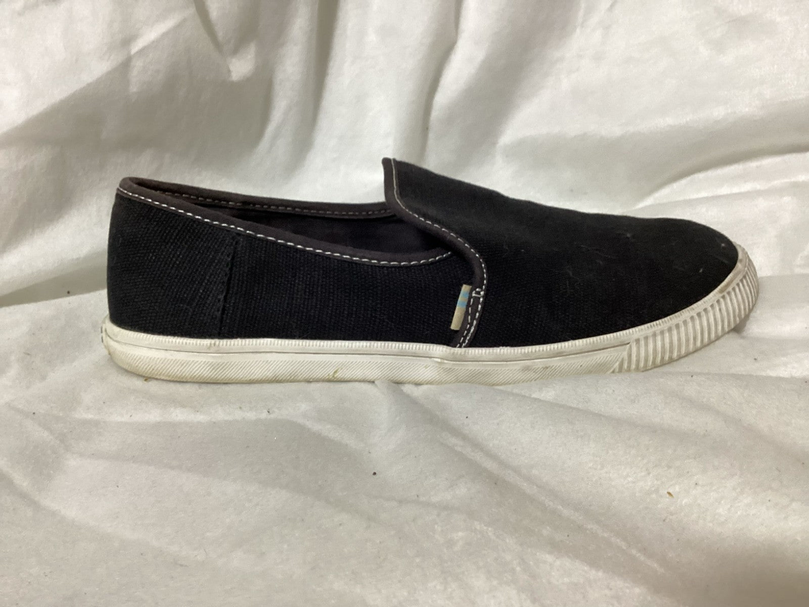 Toms Clemente Women's Black White Loafers Flat Shoes Size 8