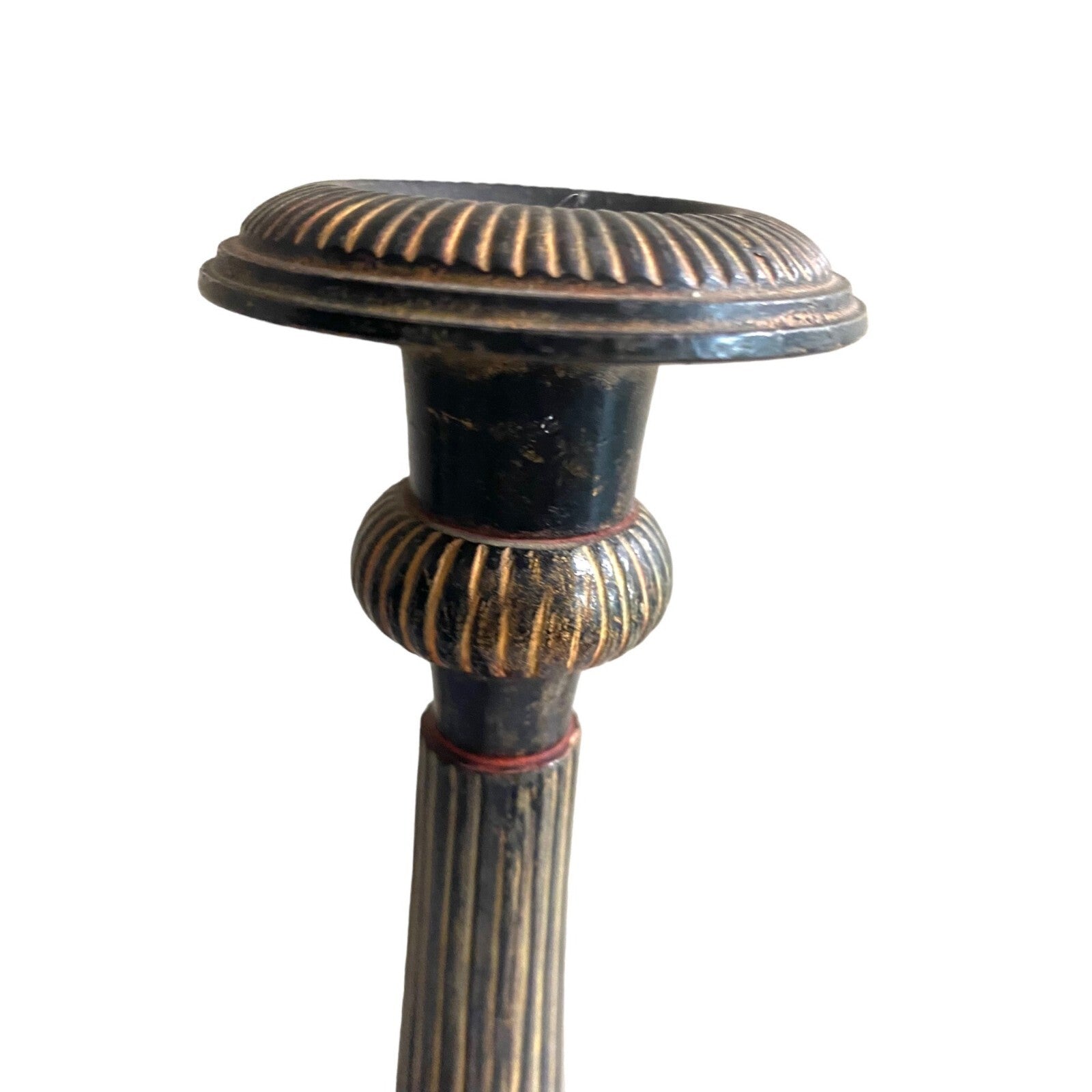 Stunning set of 3 Mid Century brass candle holders