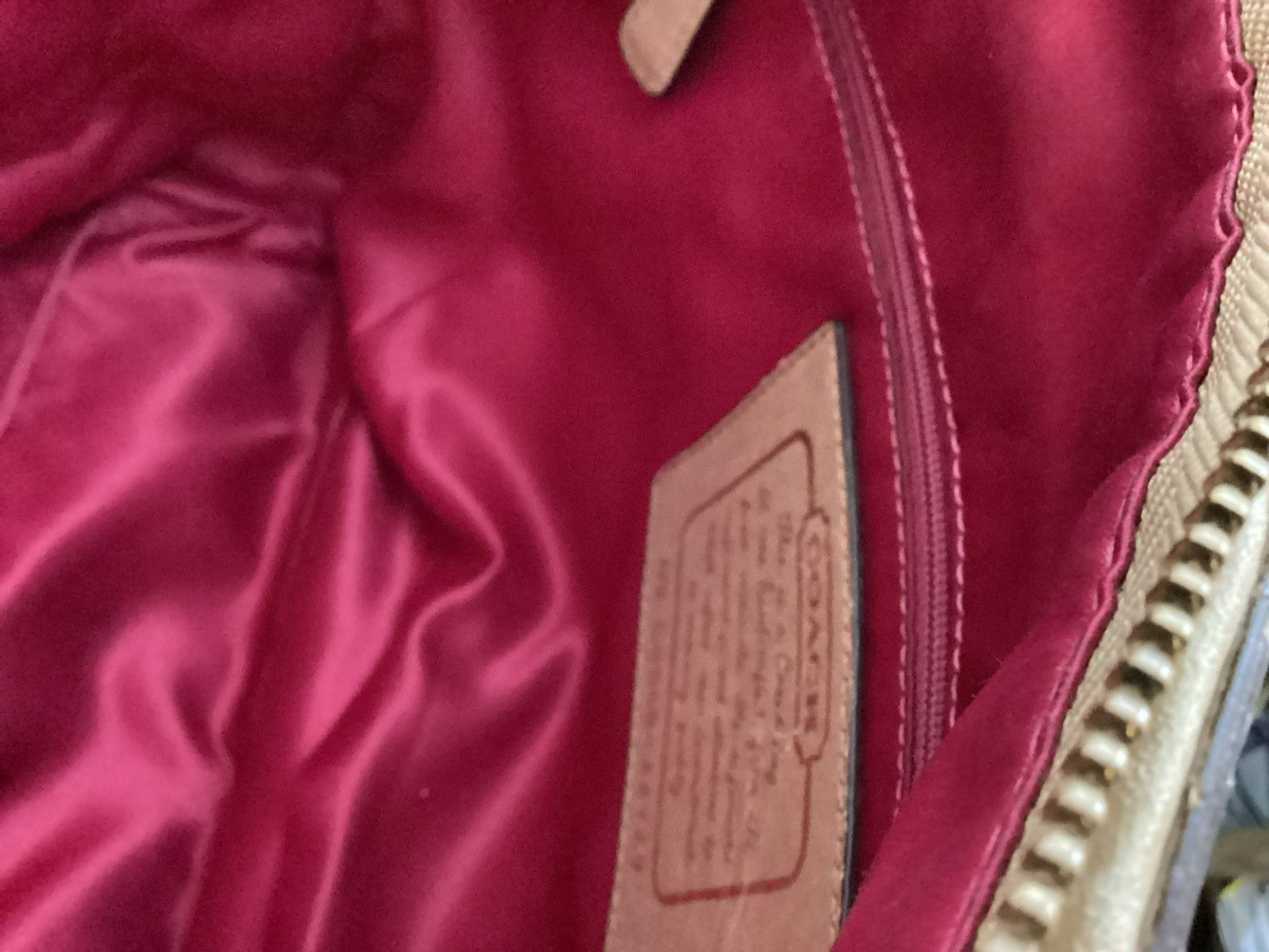 Coach Signature Double Handle Canvas Leather Women's Tote Bag