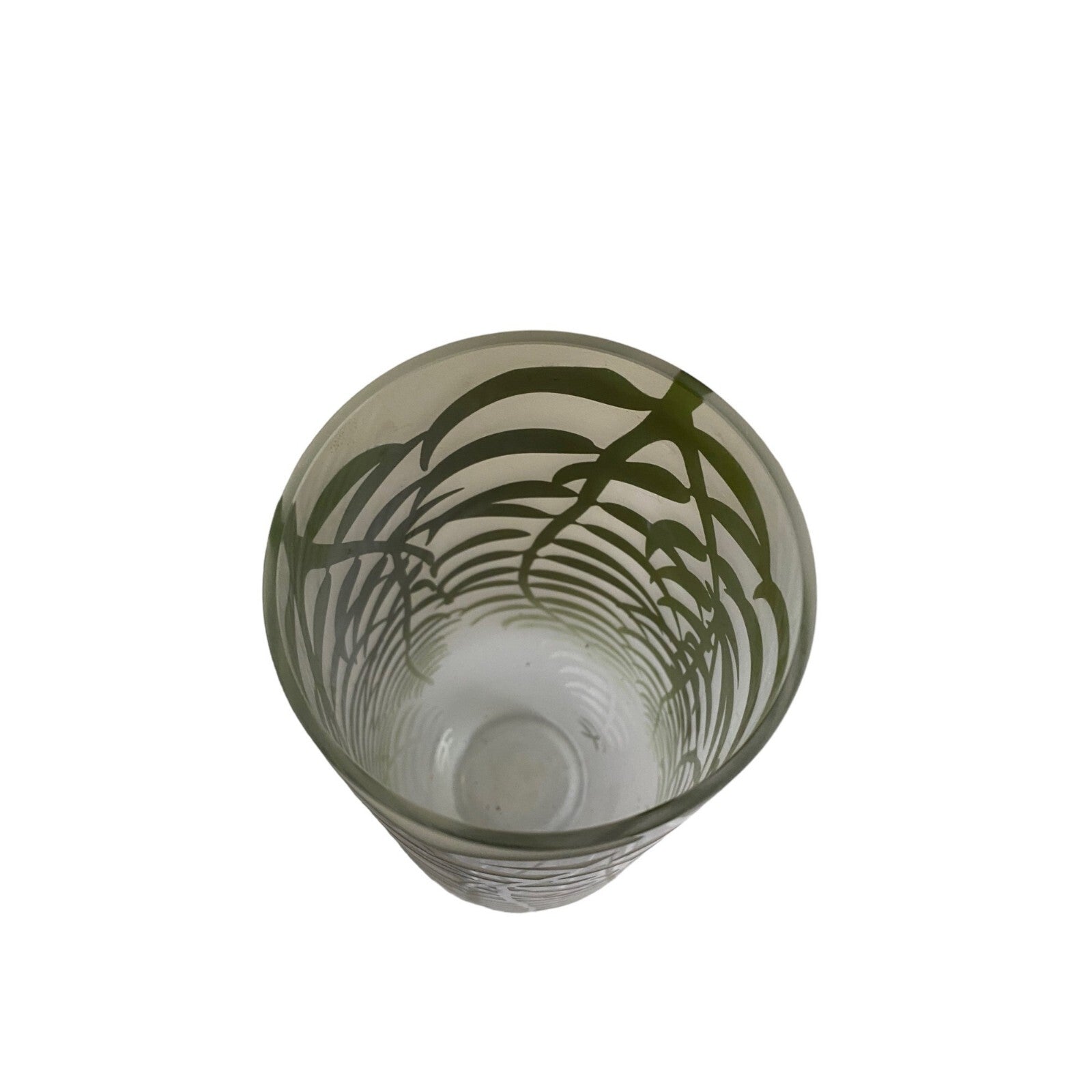 Tall Floral blown Glass