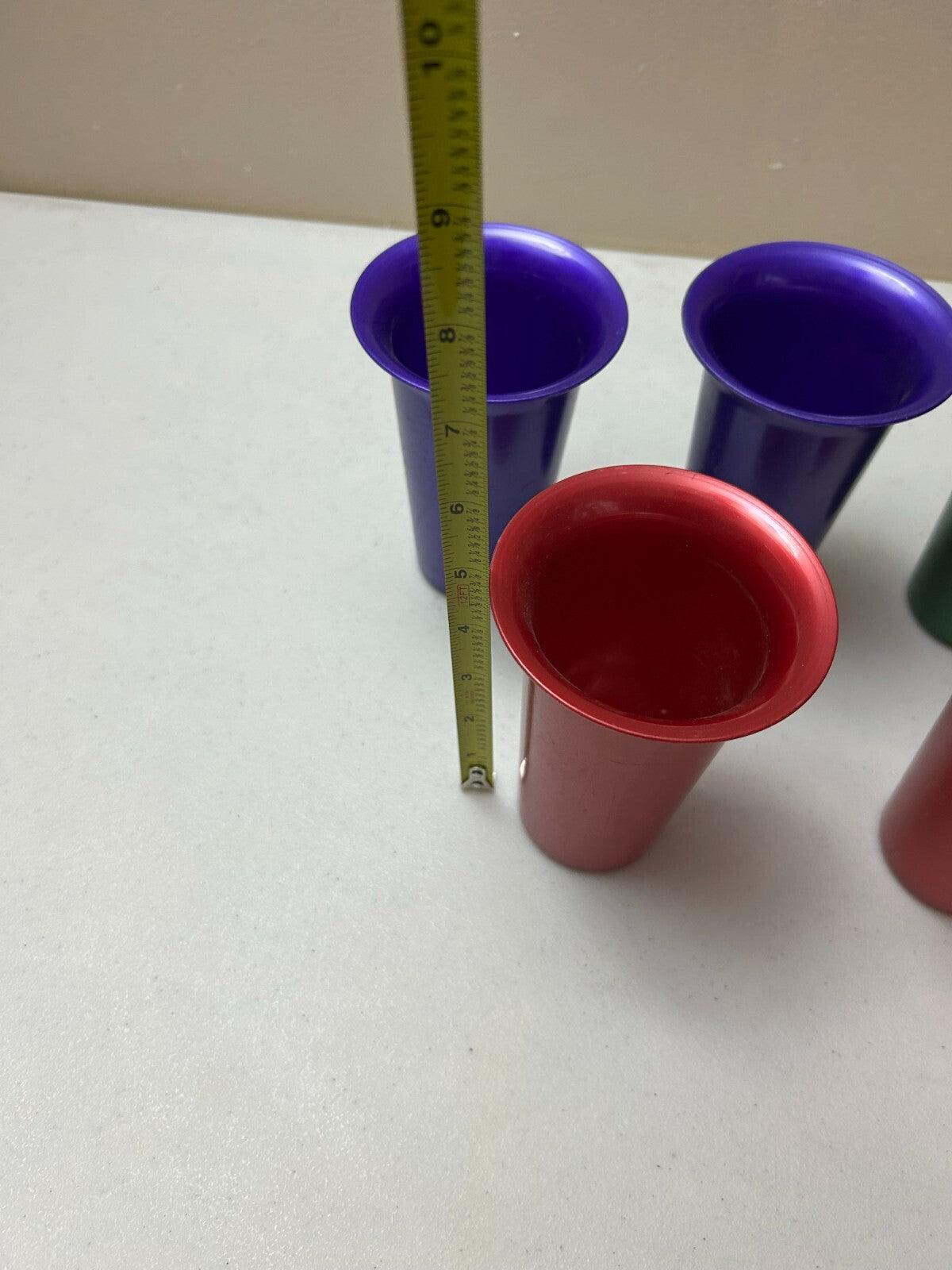 Set Of 10 Anodized Aluminum Stackable Tumblers
