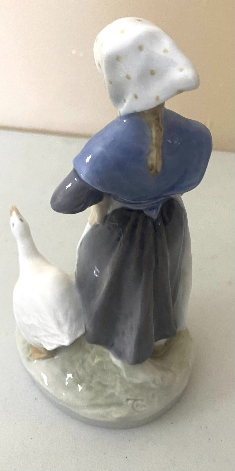 Vintage Royal Copenhagen Girl With Geese Display Figurine