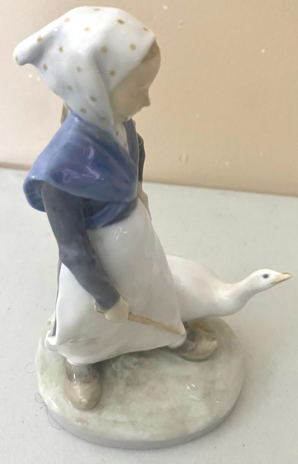 Vintage Royal Copenhagen Girl With Geese Display Figurine