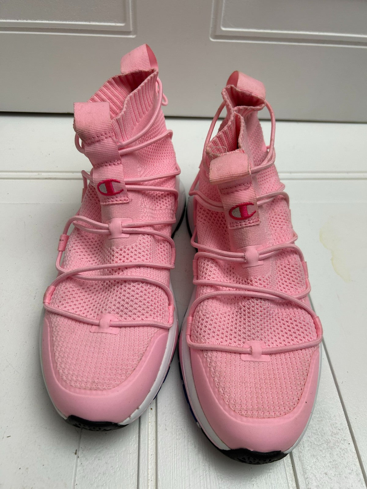 Champion Women Pink Rally Flux Adjustable High Top Sneakers Size 7