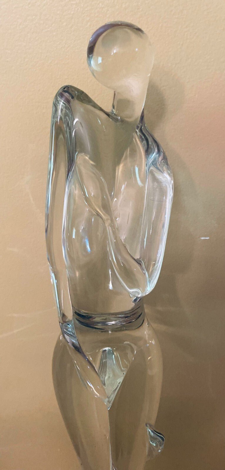 Tall Heavy Murano Glass Sculpture Collectible Display Decoration Girl & Swan