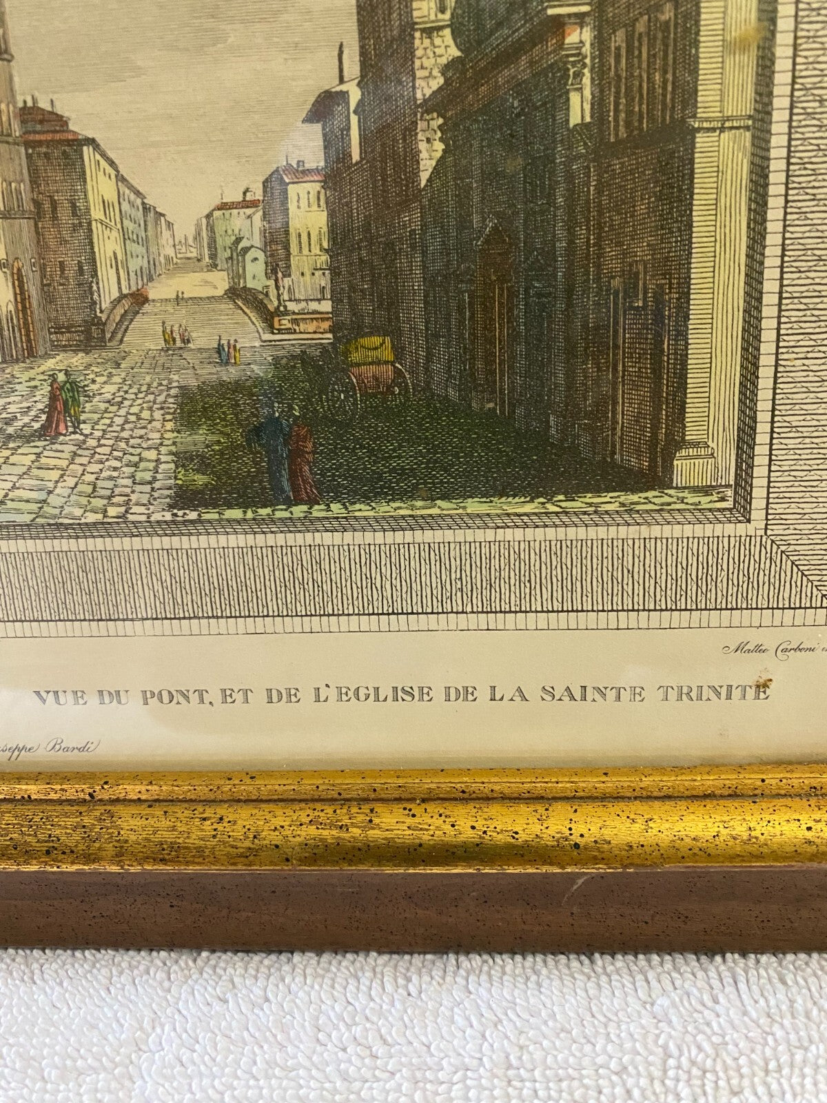 Giuseppe Zocchi Veduta Del Ponte E Chiesa Di S. Trinita Italy Painting