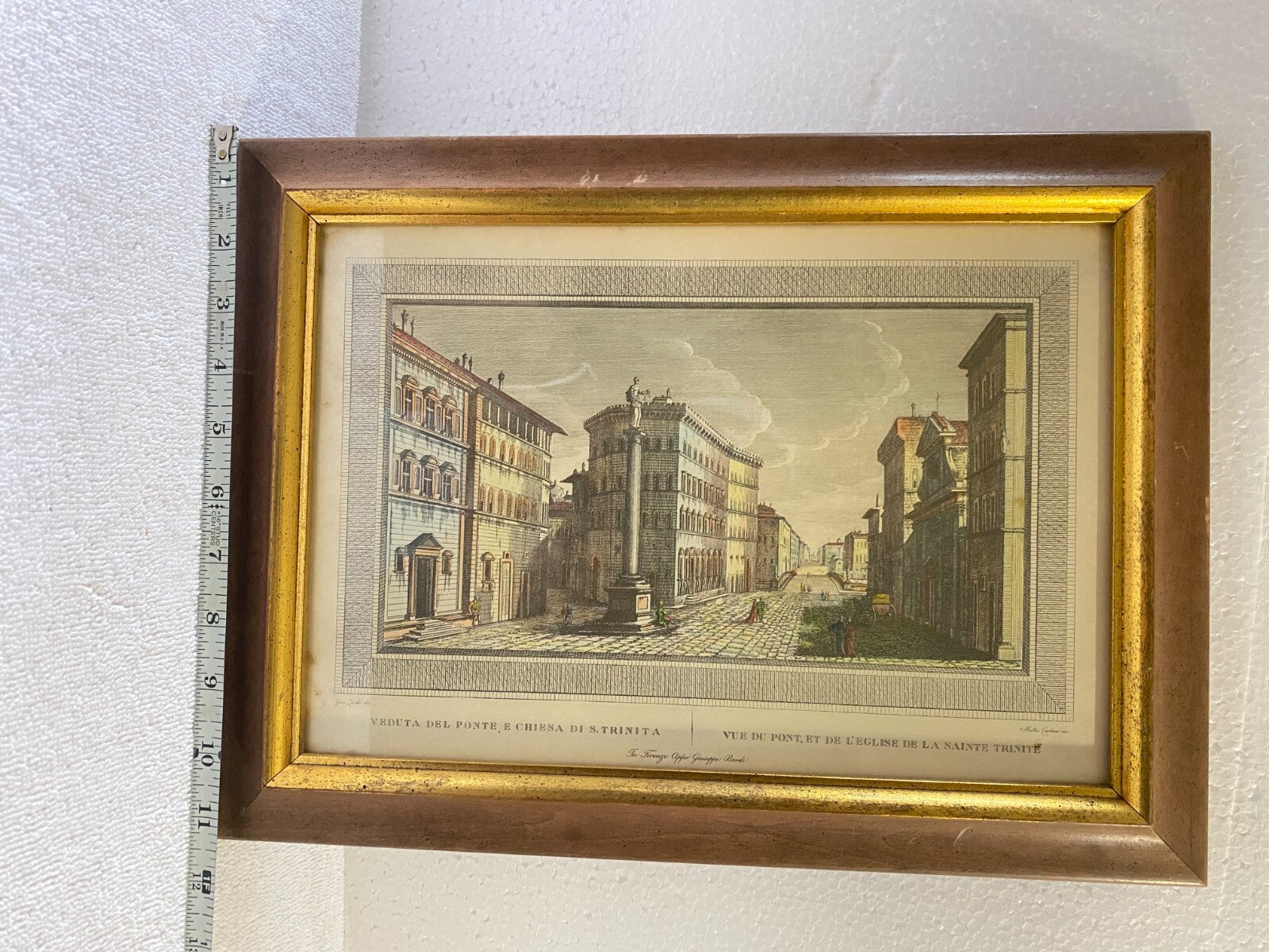 Giuseppe Zocchi Veduta Del Ponte E Chiesa Di S. Trinita Italy Painting