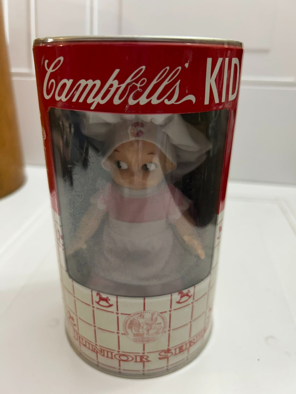 1998 Campbell's Soup Kids 7.5 Inch Junior Series Round Metal Bank - Collectibles