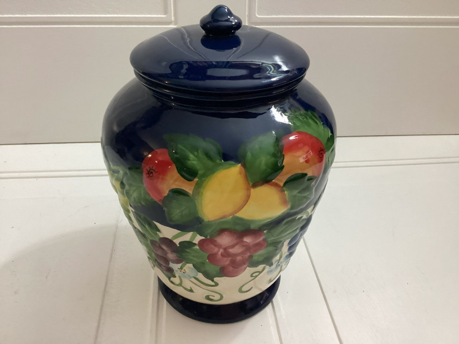 Nonni's Biscotti Multicolor Hand Painted Lidded Cookie Jar